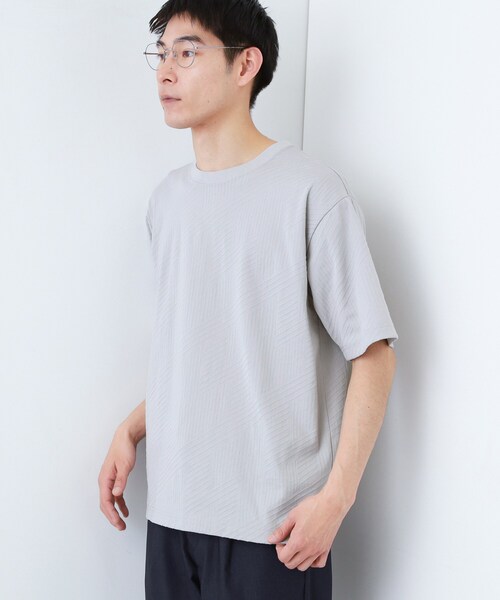 THE SHOP TK (ザ ショップ ティーケー )の「【無地だと少し物足りないという方へ】ジオメトリック柄 半袖Tシャツ 洗濯機OK(Tシャツ/カットソー・メンズ・チャコールグレー/オフホワイト/ブルーグリーン/ライトグレー/ブルー系その他・04/01/02/03)」の22枚目の写真