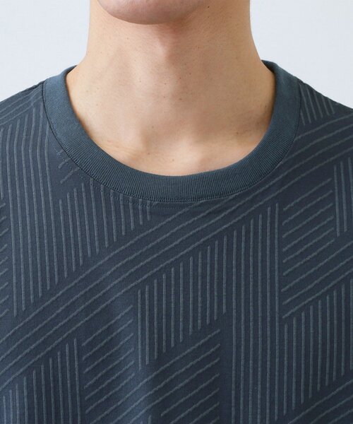 THE SHOP TK (ザ ショップ ティーケー )の「【無地だと少し物足りないという方へ】ジオメトリック柄 半袖Tシャツ 洗濯機OK(Tシャツ/カットソー・メンズ・チャコールグレー/オフホワイト/ブルーグリーン/ライトグレー/ブルー系その他・04/01/02/03)」の8枚目の写真