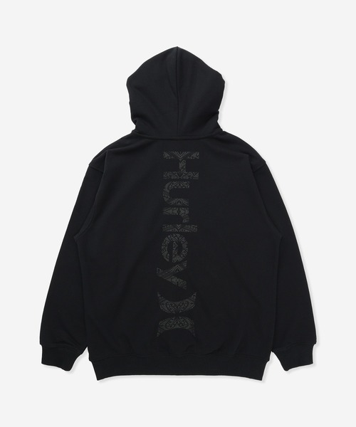 Hurley (ハーレー)の「【Hurley:ハーレー】スウェットフルジップフーディー ジップパーカー バックプリント 吸汗速乾 TRRY TRBL LG OVRSZD FZ HOODIE(パーカー・メンズ・ブラック/ヘザーグレー・MEDIUM/LARGE/SMALL/X-LARGE)」の3枚目の写真