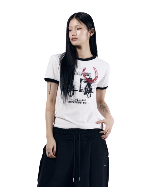 AAKAM(アーカム)の「Horseshoe Ringer Top (White)(Tシャツ/カットソー・レディース・その他・1/2)」の8枚目の写真