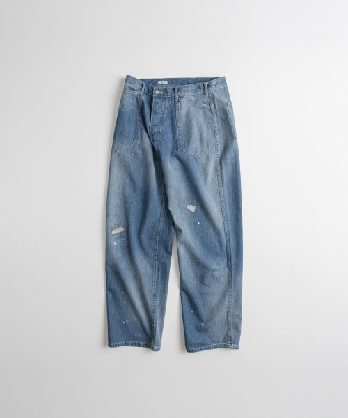BEHEAVYER(ビヘイビアー)の「DISTRESSED M35 TROUSERS mid blue(その他パンツ・メンズ・その他・2/3/4)」の1枚目の写真