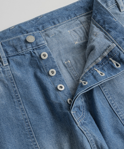 BEHEAVYER(ビヘイビアー)の「DISTRESSED M35 TROUSERS mid blue(その他パンツ・メンズ・その他・2/3/4)」の9枚目の写真