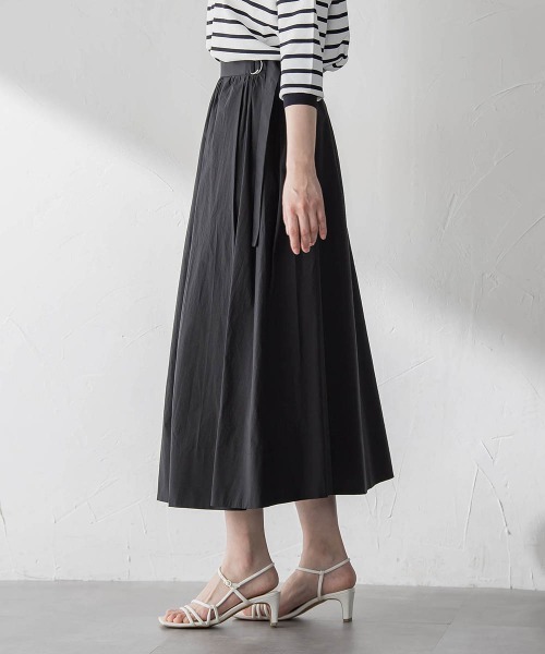 LAUTREAMONT（ロートレアモン）の「メンナイロンワッシャーブロードスカート（スカート・レディース・ホワイト/ブラウン/ブラック・7号）」の6枚目の写真