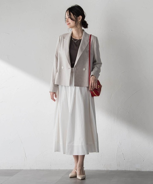 LAUTREAMONT（ロートレアモン）の「メンナイロンワッシャーブロードスカート（スカート・レディース・ホワイト/ブラウン/ブラック・7号）」の18枚目の写真