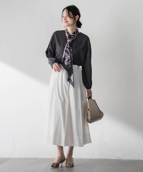 LAUTREAMONT（ロートレアモン）の「メンナイロンワッシャーブロードスカート（スカート・レディース・ホワイト/ブラウン/ブラック・7号）」の19枚目の写真