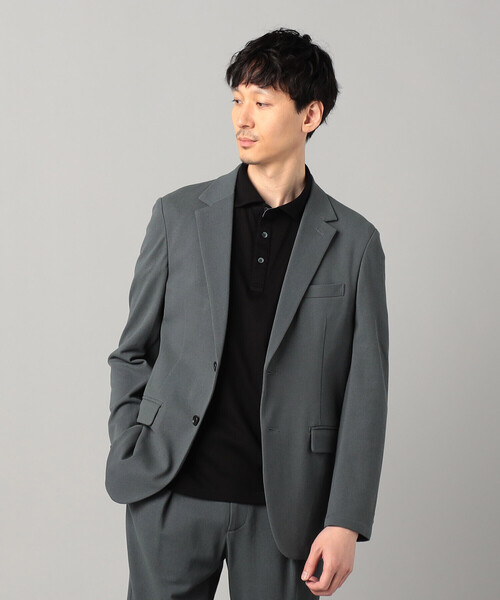 COMME CA MEN(コムサメン)の「【Comfort Model】泉州編み和紙カノコ シングルテーラードジャケット(テーラードジャケット・メンズ・チャコールグレー/ブラック・S/M/L)」の1枚目の写真