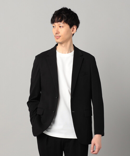COMME CA MEN(コムサメン)の「【Comfort Model】泉州編み和紙カノコ シングルテーラードジャケット(テーラードジャケット・メンズ・チャコールグレー/ブラック・S/M/L)」の2枚目の写真