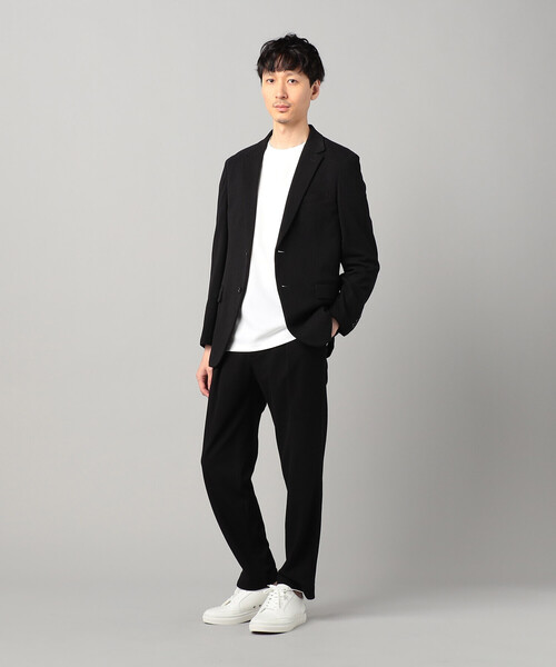COMME CA MEN(コムサメン)の「【Comfort Model】泉州編み和紙カノコ シングルテーラードジャケット(テーラードジャケット・メンズ・チャコールグレー/ブラック・S/M/L)」の4枚目の写真