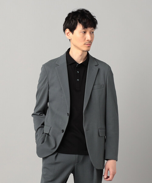 COMME CA MEN(コムサメン)の「【Comfort Model】泉州編み和紙カノコ シングルテーラードジャケット(テーラードジャケット・メンズ・チャコールグレー/ブラック・S/M/L)」の9枚目の写真