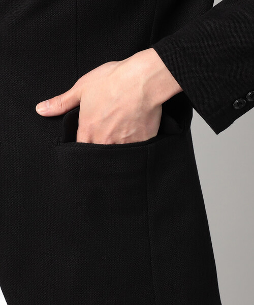 COMME CA MEN(コムサメン)の「【Comfort Model】泉州編み和紙カノコ シングルテーラードジャケット(テーラードジャケット・メンズ・チャコールグレー/ブラック・S/M/L)」の15枚目の写真