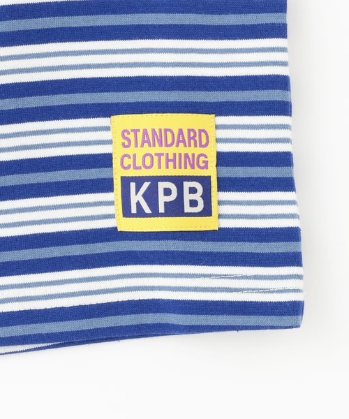 KP BOY（ケーピーボーイ）の「マルチボーダー半袖Tシャツ（Tシャツ/カットソー・キッズ・ブルー/ネイビー・160cm/120cm/130cm/140cm/150cm）」の6枚目の写真