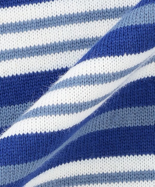 KP BOY（ケーピーボーイ）の「マルチボーダー半袖Tシャツ（Tシャツ/カットソー・キッズ・ブルー/ネイビー・160cm/120cm/130cm/140cm/150cm）」の9枚目の写真