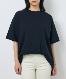 【身長/骨格別着用画像あり】プレミアムコットンオーバーシルエットTシャツ 春服 夏服 秋服 半袖 無地 オーバーサイズ 体系カバー お尻が隠れる