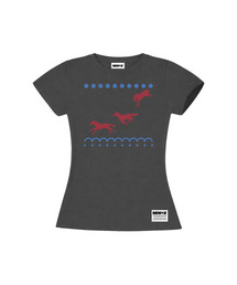 do blue セミクロップ半袖Tシャツ [チャコール]