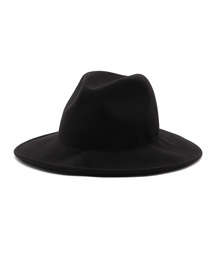 CABLOCAMURIE | CABLOCAMURIE カブロカムリエ HAT POLY FELT FOLD BRIM FAUX WOOL NO BAND BLACK(ハット)