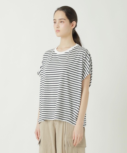 ZUCCa(ズッカ)の「DRAPE STRIPE JERSEY / S(Tシャツ/カットソー・レディース・ネイビー/ホワイト/ブラック・M size)」の8枚目の写真