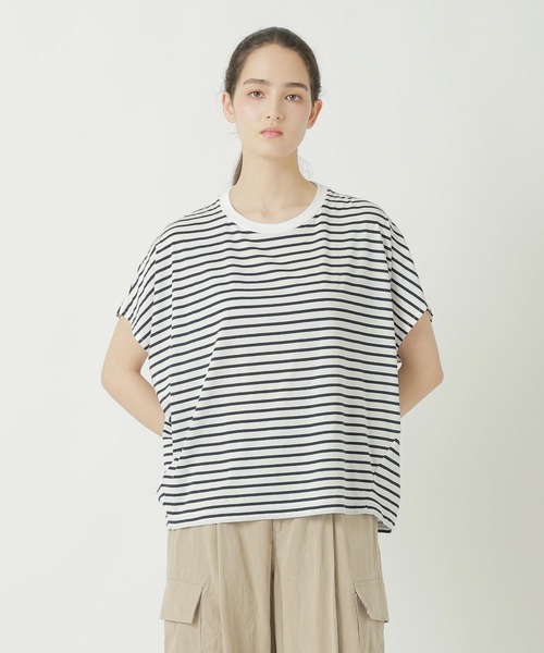 ZUCCa(ズッカ)の「DRAPE STRIPE JERSEY / S(Tシャツ/カットソー・レディース・ネイビー/ホワイト/ブラック・M size)」の11枚目の写真