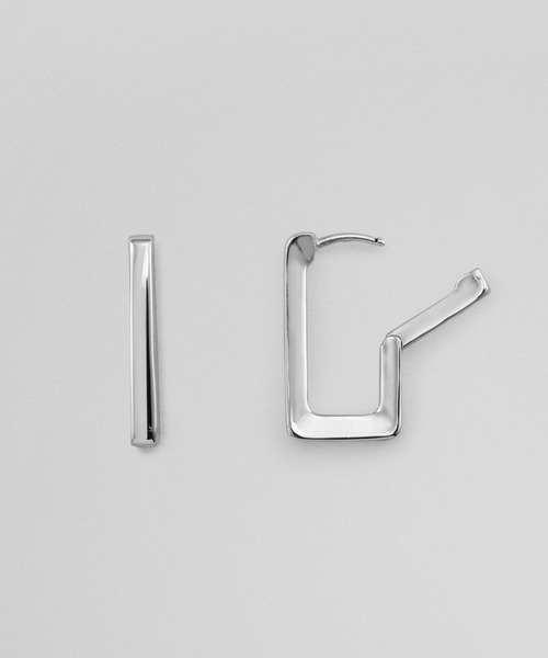 PLUS VENDOME(プラス ヴァンドーム)の「バゲット_キャッチレスピアス(ピアス(両耳用)・レディース・シルバー/ゴールド・ONE SIZE)」の3枚目の写真