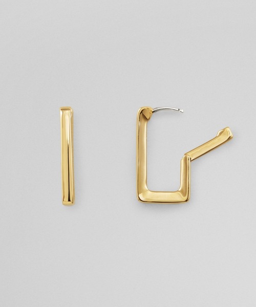 PLUS VENDOME(プラス ヴァンドーム)の「バゲット_キャッチレスピアス(ピアス(両耳用)・レディース・シルバー/ゴールド・ONE SIZE)」の4枚目の写真