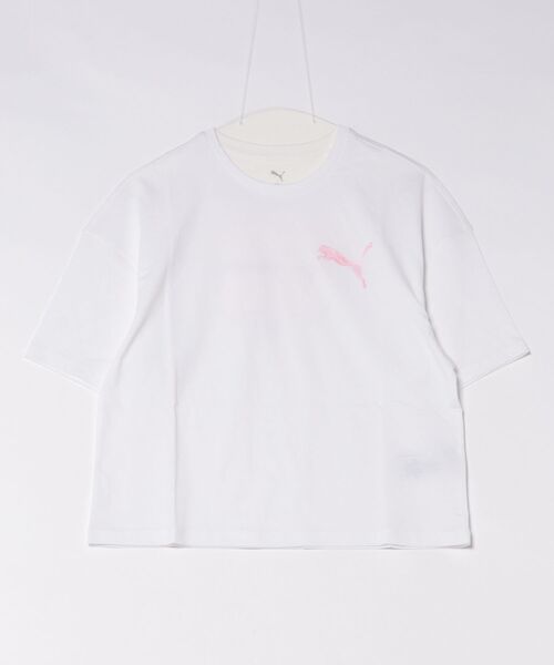 PUMA(プーマ)の「PUMA プーマ W GRAPHICS BUBBLEOVERSIZED TEE ショートスリーブ 636788 02WH(Tシャツ/カットソー・レディース・ホワイト・LARGE/SMALL/MEDIUM)」の1枚目の写真