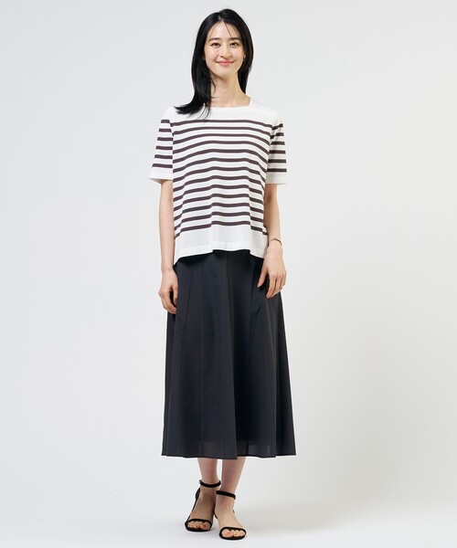 J.PRESS(ジェイプレス)の「RELAX OVER KNIT プルオーバー(ニット/セーター・レディース・オレンジ系1/ブラウン系1/スカイブルー系1・T13)」の4枚目の写真