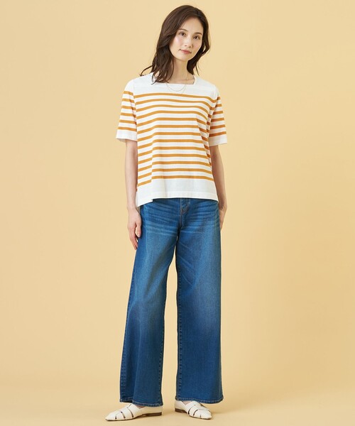 J.PRESS(ジェイプレス)の「RELAX OVER KNIT プルオーバー(ニット/セーター・レディース・オレンジ系1/ブラウン系1/スカイブルー系1・T13)」の6枚目の写真
