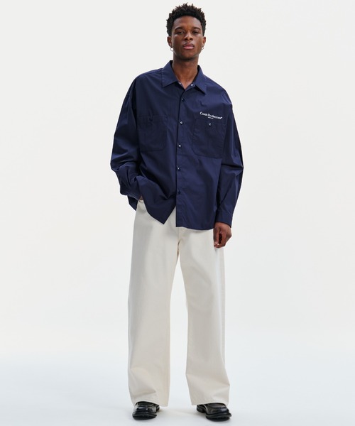 COOTIE PRODUCTIONS（クーティープロダクションズ）の「Broad L/S Work Shirt（シャツ/ブラウス・メンズ・ホワイト/ネイビー/ブラック・MEDIUM/X-LARGE/LARGE/SMALL）」の8枚目の写真