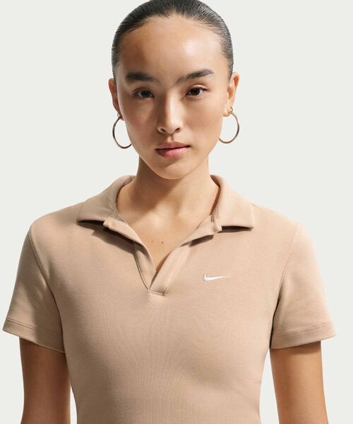 Y-3 Nike Sportswear Essential женское поло с коротким рукавом DV7885-286 Linen