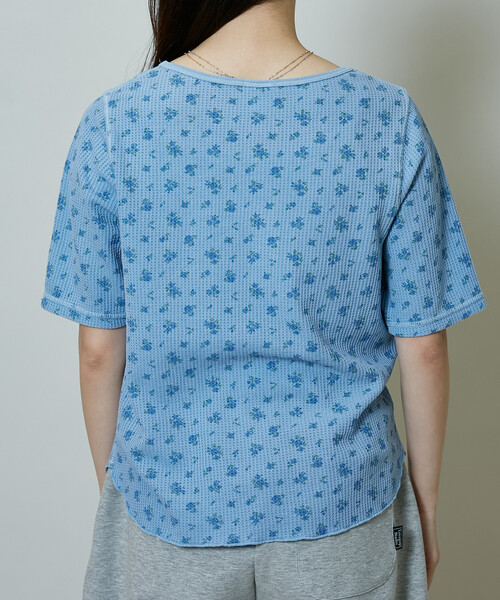 JEMORGAN(ジェーイーモーガン)の「JEMORGAN/ジェーイーモーガン ワッフル フラワー ハーフスリーブ プルオーバー 限定展開(Tシャツ/カットソー・レディース・イエロー/ブルー/グレー・フリ-)」の13枚目の写真
