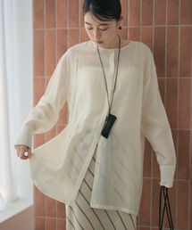 LAULEN | back cross collarless shirt /バッククロスノーカラーシャツ(シャツ/ブラウス)