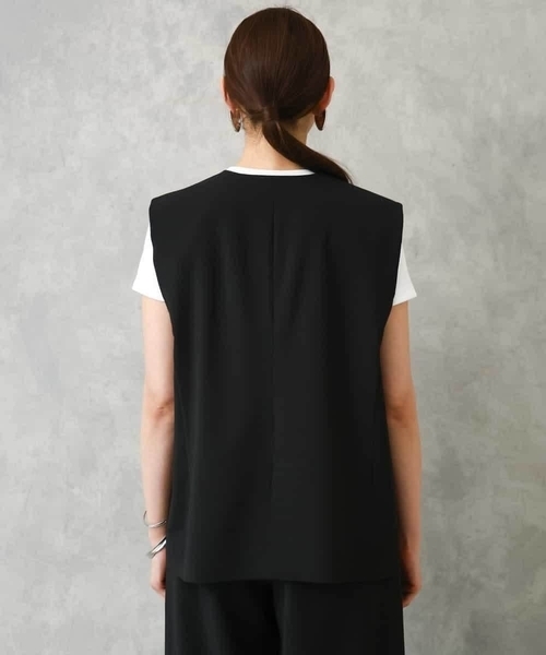 MICHEL KLEIN（ミッシェル・クラン）の「[セットアップ対応]ノーカラージレ（ノーカラージャケット・レディース・ブラック/ブラウン・38/40）」の20枚目の写真