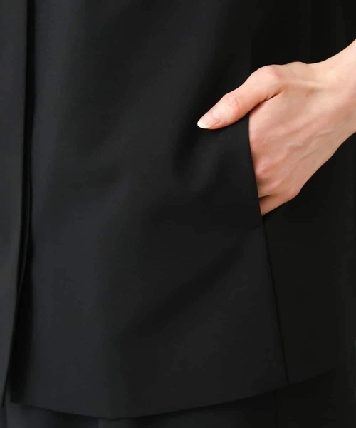 MICHEL KLEIN（ミッシェル・クラン）の「[セットアップ対応]ノーカラージレ（ノーカラージャケット・レディース・ブラック/ブラウン・38/40）」の22枚目の写真