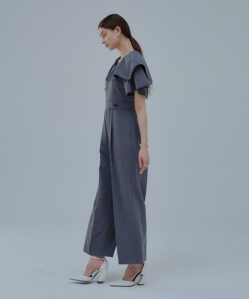 ORGUE(オルグ)の「Frill collar all-in-one/フリルカラーオールインワン(つなぎ/オールインワン・レディース・ベージュ/グレー・SMALL/MEDIUM)」の13枚目の写真