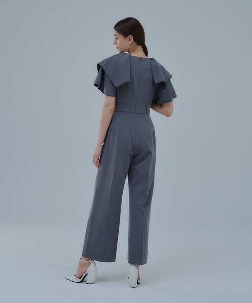ORGUE(オルグ)の「Frill collar all-in-one/フリルカラーオールインワン(つなぎ/オールインワン・レディース・ベージュ/グレー・SMALL/MEDIUM)」の12枚目の写真
