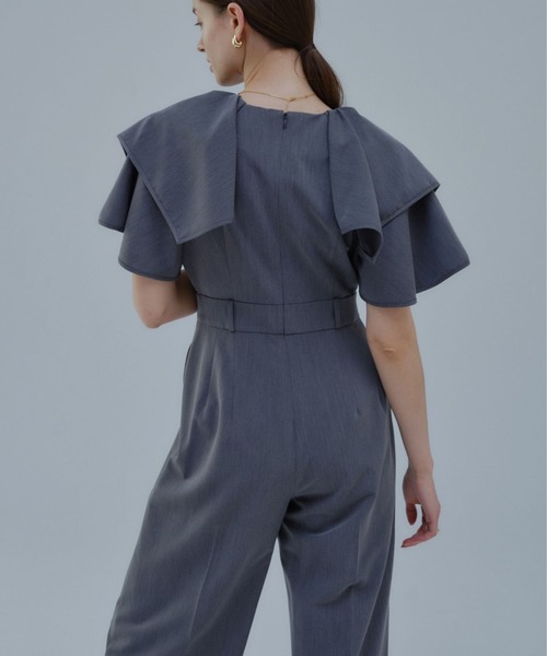 ORGUE(オルグ)の「Frill collar all-in-one/フリルカラーオールインワン(つなぎ/オールインワン・レディース・ベージュ/グレー・SMALL/MEDIUM)」の9枚目の写真
