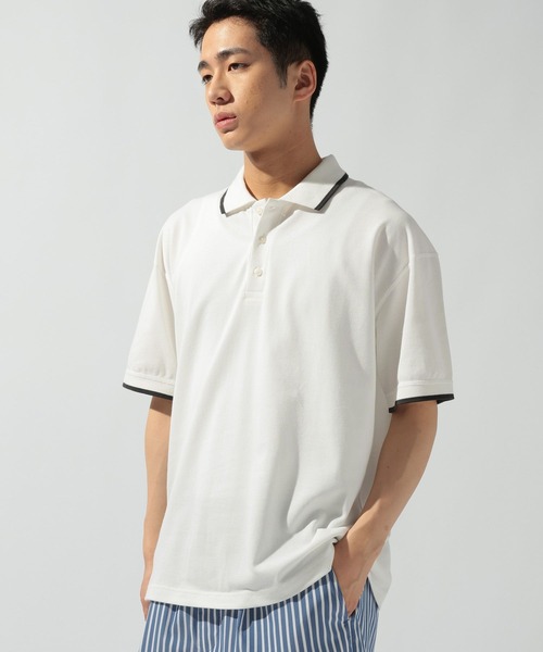 Healthknit(ヘルスニット)の「【Healthknit(ヘルスニット)】別注SHORT SLEEVE POLO SHIRT(ポロシャツ・メンズ・チャコール/グレー/オフホワイト・MEDIUM/LARGE)」の2枚目の写真