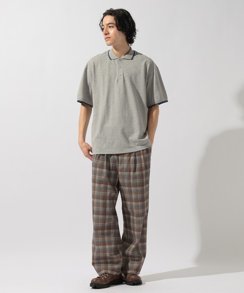Healthknit(ヘルスニット)の「【Healthknit(ヘルスニット)】別注SHORT SLEEVE POLO SHIRT(ポロシャツ・メンズ・チャコール/グレー/オフホワイト・MEDIUM/LARGE)」の19枚目の写真