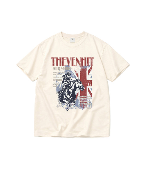 VENHIT（ベンヒット）の「ザ・ヴェンヒットカウガールクールコットン半袖Tシャツ（Tシャツ/カットソー・レディース・クリーム/バーガンディー/ブラウン/ホワイト/ブラック・SMALL/LARGE/MEDIUM/X-LARGE）」の4枚目の写真