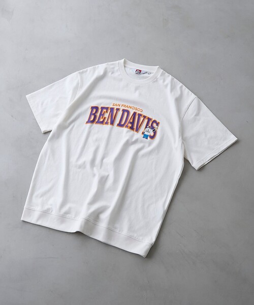 BEN DAVIS(ベンデイビス)の「BEN DAVIS(ベンデイビス)裾リブプリントTシャツ(Tシャツ/カットソー・メンズ・オリーブ/ホワイト/グレー・M/L/S/XL)」の4枚目の写真