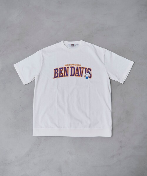 BEN DAVIS(ベンデイビス)の「BEN DAVIS(ベンデイビス)裾リブプリントTシャツ(Tシャツ/カットソー・メンズ・オリーブ/ホワイト/グレー・M/L/S/XL)」の6枚目の写真