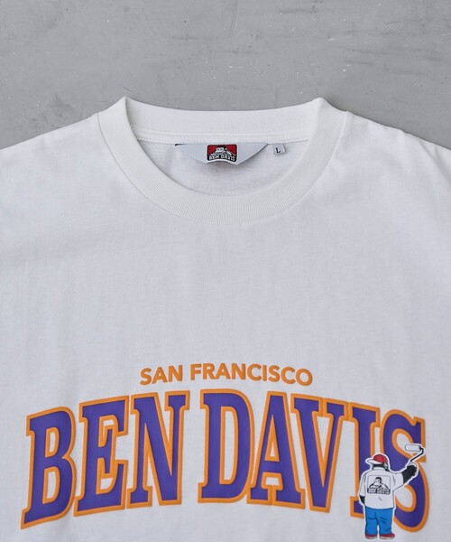 BEN DAVIS(ベンデイビス)の「BEN DAVIS(ベンデイビス)裾リブプリントTシャツ(Tシャツ/カットソー・メンズ・オリーブ/ホワイト/グレー・M/L/S/XL)」の7枚目の写真