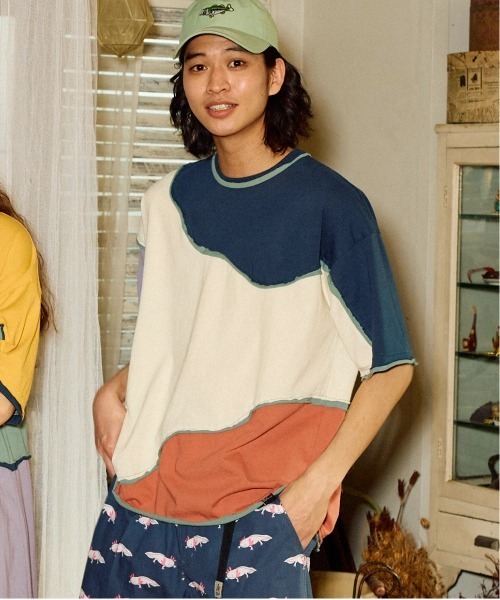 go slow caravan(ゴースローキャラバン)の「USA/C CRAZY 歪み ゆったりTEE(Tシャツ/カットソー・メンズ・その他1/その他2・LARGE/MEDIUM)」の2枚目の写真