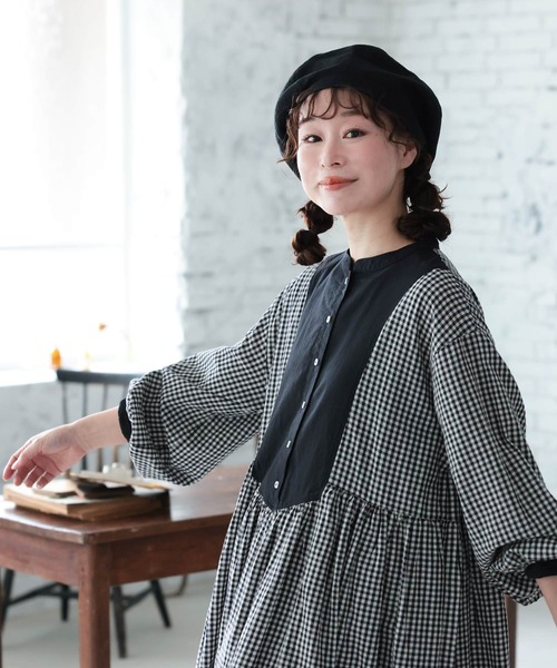 soulberry(ソウルベリー)の「めりはりギンガムのワンピース(ワンピース・レディース・ブラック系・5L/4L/3L/LL/L/M)」の9枚目の写真