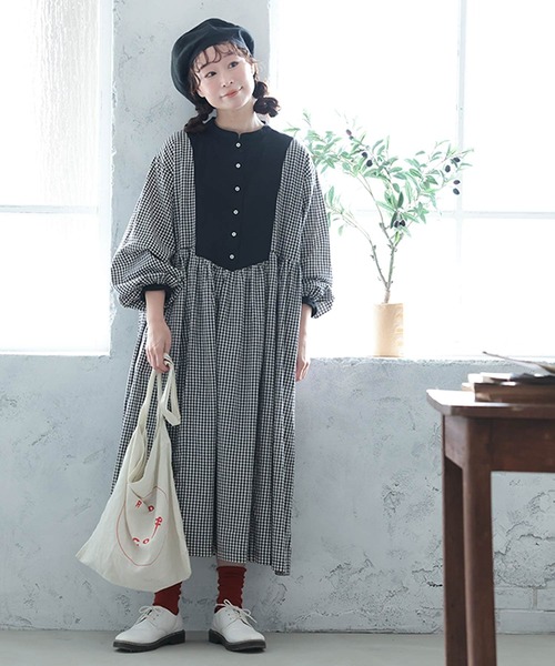 soulberry(ソウルベリー)の「めりはりギンガムのワンピース(ワンピース・レディース・ブラック系・5L/4L/3L/LL/L/M)」の11枚目の写真