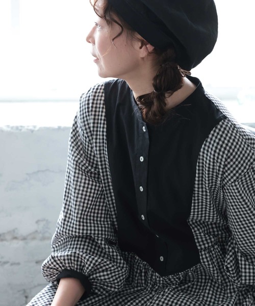soulberry(ソウルベリー)の「めりはりギンガムのワンピース(ワンピース・レディース・ブラック系・5L/4L/3L/LL/L/M)」の15枚目の写真