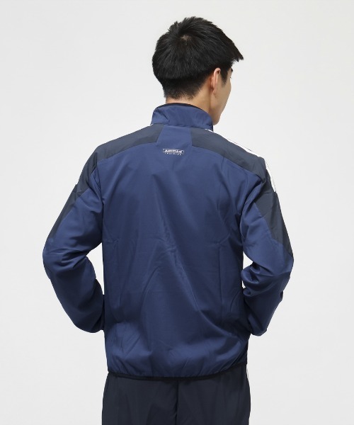 adidas（アディダス）の「【別注】アディダス adidas M HYBRID ジャケット 限定コラボ（ジャージ・メンズ・グレー/ダークブルー・S/M/L/LL/3L）」の3枚目の写真