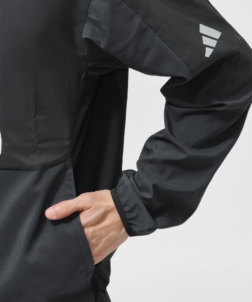 adidas（アディダス）の「【別注】アディダス adidas M HYBRID ジャケット 限定コラボ（ジャージ・メンズ・グレー/ダークブルー・S/M/L/LL/3L）」の8枚目の写真