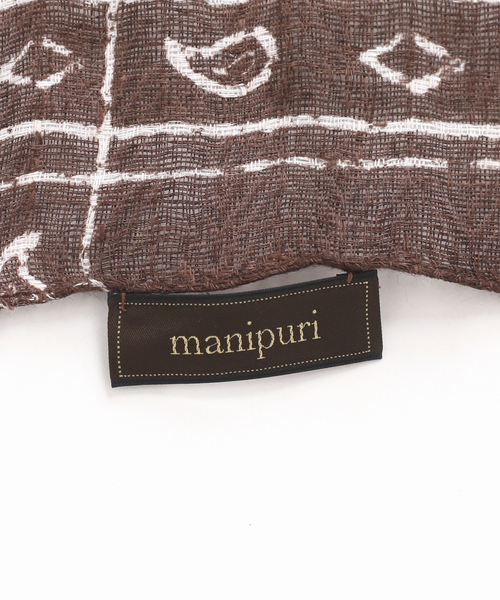 FRAMeWORK(フレームワーク)の「MANIPURI/マニプリ 別注リネンストール120 メドウバンダナ(ストール/ショール・レディース・ブラウン・FREE)」の7枚目の写真