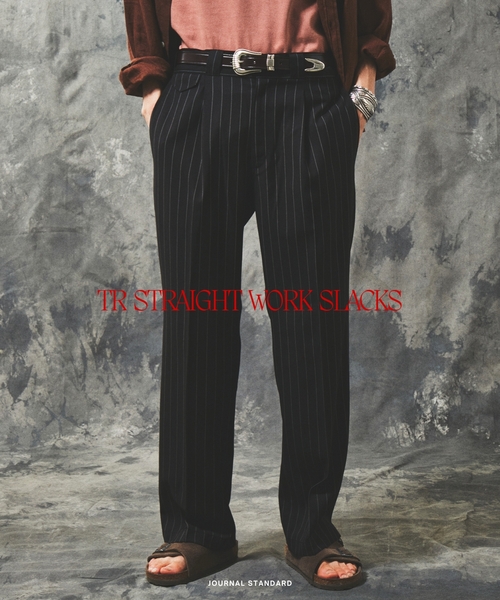 JOURNAL STANDARD（ジャーナルスタンダード）の「TR ストレート ワーク スラックス（スラックス・メンズ・ブラック系その他/チャコールグレー/ブラック・MEDIUM/LARGE）」の3枚目の写真