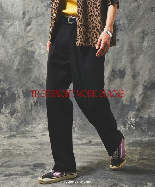 JOURNAL STANDARD（ジャーナルスタンダード）の「TR ストレート ワーク スラックス（スラックス・メンズ・ブラック系その他/チャコールグレー/ブラック・MEDIUM/LARGE）」の2枚目の写真